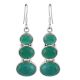 92.5 Sterling Silver Earrings Green Onyx Handset in sterling Silver Bezeles