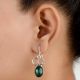 92.5 Sterling Silver Earings and Crafted Malachite Earrings