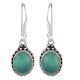 92.5 Sterling Silver Earings Topaz And  Malachite Earrings