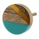 Round Wooden And Resin Cabinet Knob