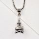 92.5 Sterling Silver Paris Eiffel Tower Pendant Necklace