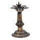 Brass Dhokra oil Lamp/ Samai With Engraved Design And Peacock Figurines
