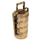 Brass Tiffin Box With Three Container Kitchen Decoration Box