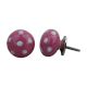 Handmade Dark Pink Dotted Cabinet Knob