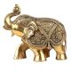 Brass Trunk Up Elephant Statue For Home Decoration
