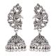 92.5 Sterling Silver Earrings Peacock Tribal Bell Dangle jhumkis