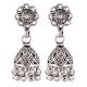 92.5  Sterling Silver Earrings Floral Jali Design Jhumkis