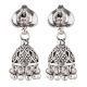 92.5 Sterling Silver Earrings Leaf Dome Shaped Traditional Jhumkis