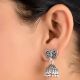 92.5 Sterling Silver Earrings Butterfly Stud Jhumkis Party Wear