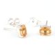 92.5 Sterling Silver Earrings Imperial Topaz Semi Precious  Gemstone Stud Earrings