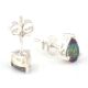 92.5 Sterling Silver Earrings Semi Precious Mystic Topaz Gemstone Stud Earrings