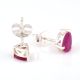 92.5 Sterling Silver Earrings  Cut Stone Pink Tourmaline Gemstone Stud Earrings