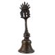Brass Puja Bell With Two Garuda Figurine God Handle
