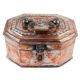 Old Hand Crafted  Eight Sided Copper Jewellery Box