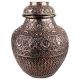 Copper Repousse Leafy Floral Hand Made Lidded Jar Or Pot