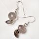 92.5 Sterling Silver Earrings Round And Oval Moonstone Dangle Earrings