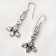 92.5 Sterling Silver Clear White Semi Precious Stones Earrings