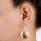 92.5 Sterling Silver Earrings Fabulous Designer Tiger Eye Earrings