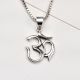 92.5 Sterling Silver Pendant OM Symbol Pendant Necklace