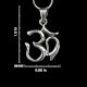 92.5 Sterling Silver Pendant OM Symbol Pendant Necklace