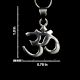 92.5 Sterling Silver Pendant Big  Bold Om Design Hindu Holy Pendant