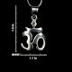 92.5 Sterling Silver Pendant Hand made Om Pendant Holy Worship Pendant