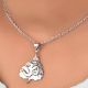 Hand Crafted 92.5 Sterling Silver Leafy Aum Pendant