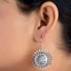 92.5 Sterling Silver Earrings Women Dangle Earrings Sun Flower