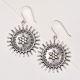 92.5 Sterling Silver Earrings Women Dangle Earrings Sun Flower