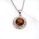 92.5 Sterling Silver Pendant Tiger eye Traditional Pendant