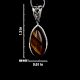 Bezel Setting Tiger's Eye 925 Sterling Silver Pendant