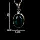 92.5 Sterling Silver Green Onyx Pendant Oval Shape Traditional Bezel Setting