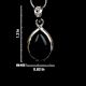92.5 Sterling Silver Black Onyx Teardrop Shaped Pendant