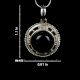 92.5 Sterling Silver Black Onyx Round Shaped Designer Pendant