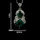 92.5 Sterling Silver Green Malachite Pendant In Square And Round Shape