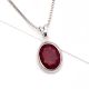 92.5  Sterling Silver Pendant Oval Red Spinel Stone Daily Wear Pendant
