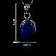 92.5 Sterling Silver Pendant Oval Lapis Lazuli Bail Gemstone Pendant