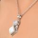 92.5 Sterling Silver Moonstone Pendant Unique Statement Pendant
