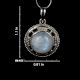 92.5 Sterling Silver Oval Moonstone Necklace Pendant