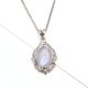 92.5 Sterling Silver Pendant Natural Moonstone Handmade Solitaire Pendant