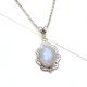 92.5 Sterling Silver Boho Chic Moonstone PendantÂ Designer Frame Pendant