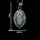92.5 Sterling Silver Moonstone Pendant Marquise Delicate Wedding Gift