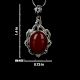 92.5 Sterling Silver Pendant Fiery Red Carnelian  Pendant
