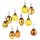 Set of 25 Handmade Golden And yellow Glass Christmas Ornaments In Assorted Styles
