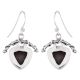92.5 Sterling Silver Earrings Oval Smoky Grey Quartz In Bezel Setting With Loop Design Drop Earrings
