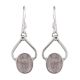 92.5 Sterling Silver Earrings Three Moonstone Bezel Set  Bunch Of Grapes Dangler Earrings