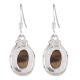 92.5 Sterling Silver Earrings Long Oval Jasper Stone Drop Earrings For Women