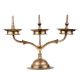 Three Branch Brass Oil Lamp Table Top Stand
