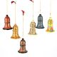 Multicolored Paper Mache Christmas Ornaments Festival Decoration Hangings (Set of 6)