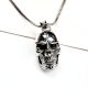 Handmade 92.5 Sterling Silver Pendant Realistic Human Skull